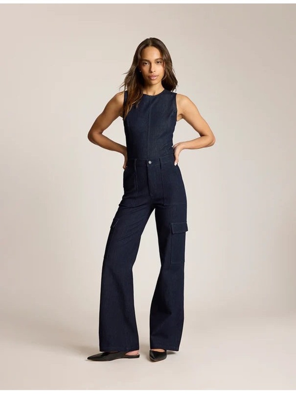 NWT Commando Do It All Denim Wide Leg Cargo Pant